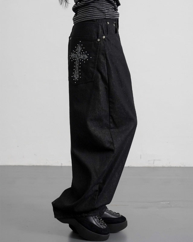 レオパードクロスワイドパンツ NOCTONE