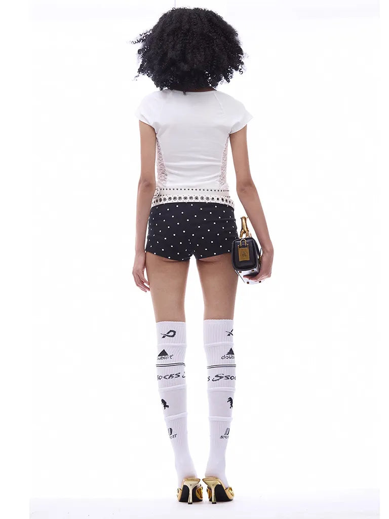 サイドレース・ラインストーンクロスT NOCTONE