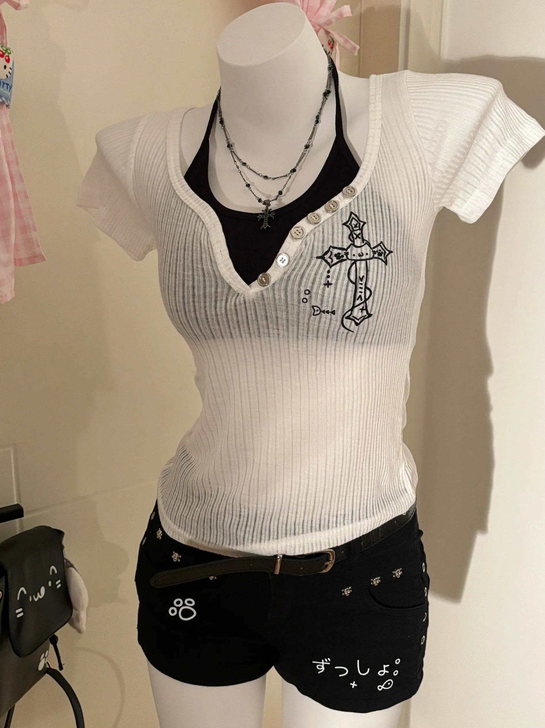 Y2Kゴス・レイヤードヘンリーT NOCTONE