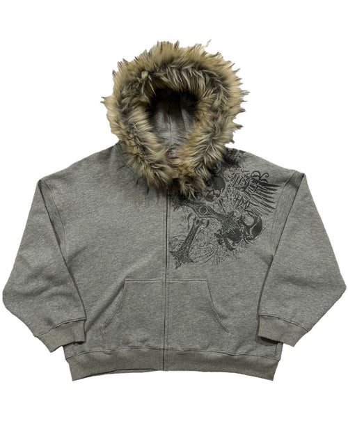 欧米の絨毛帽子の衛衣のプリントの図案の長袖の頭のフードの復古のコートの街頭の潮流y 2k NOCTONE