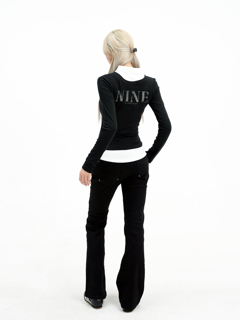 Asian Patchwork Long Sleeve Shirt God plan