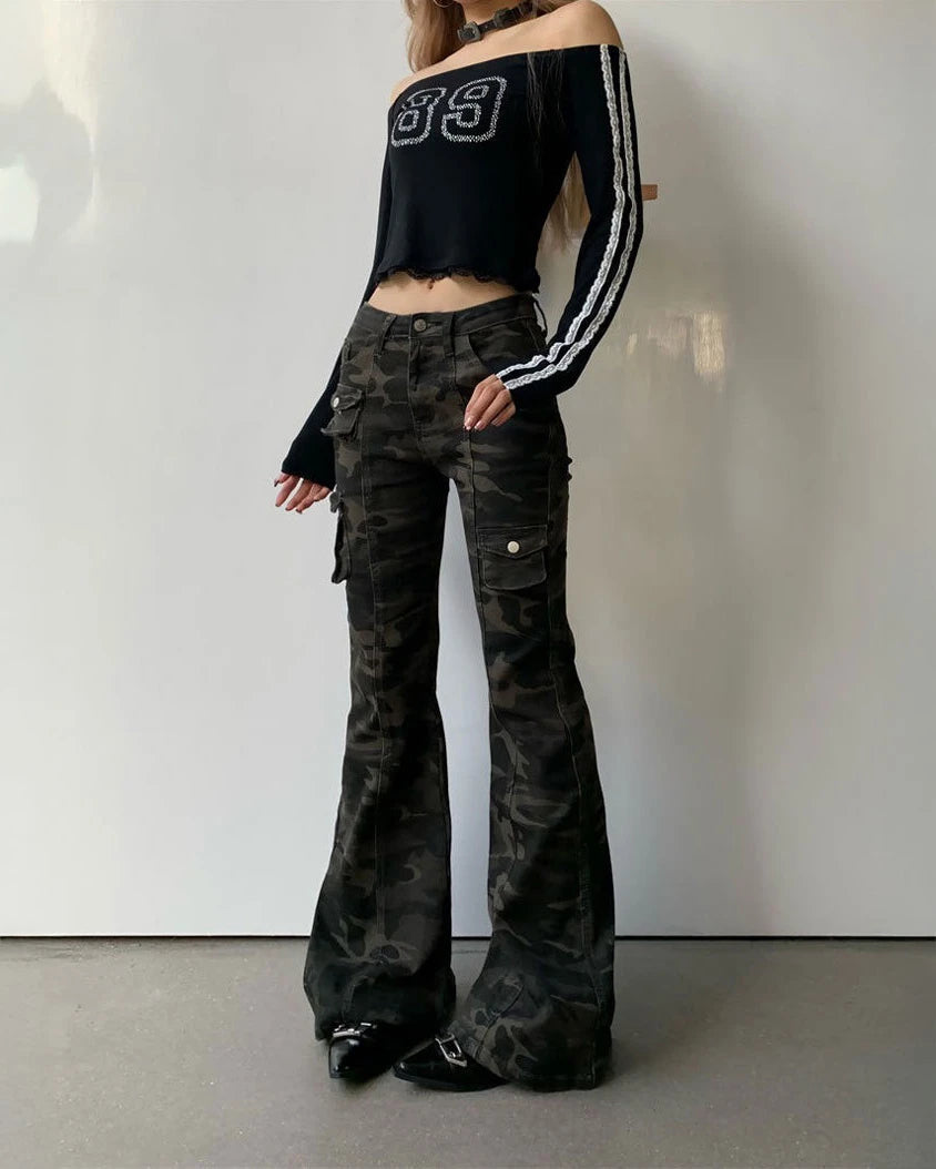 Camo Flare Work Jeans