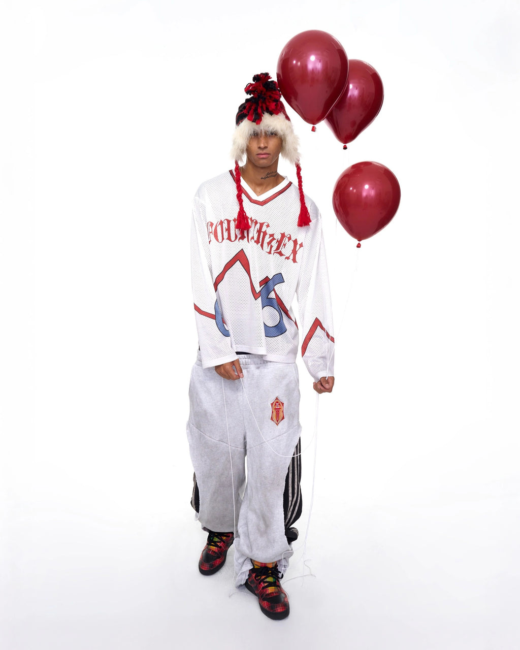 Elastic Waist Straight Pants