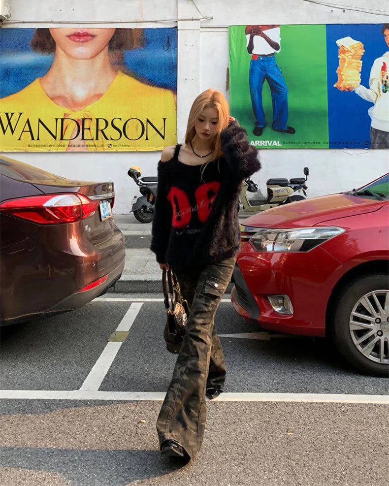 Camo Flare Work Jeans