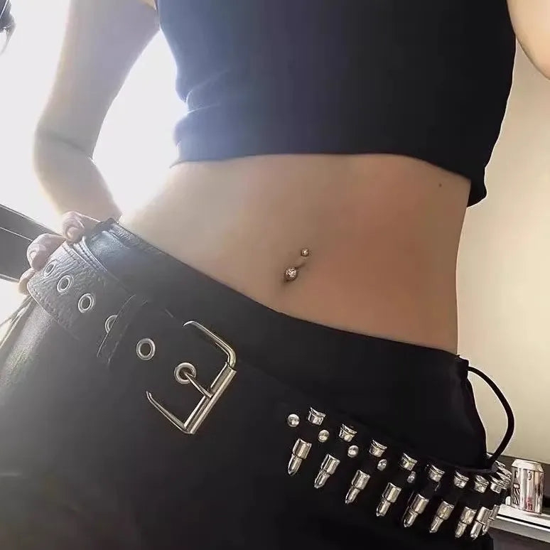 ニッチパンクゴスダークメタルベルト NOCTONE