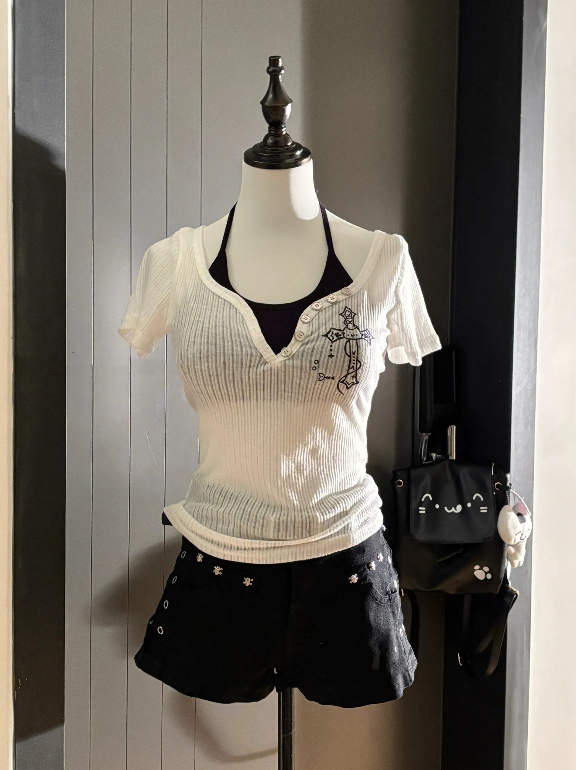 Y2Kゴス・レイヤードヘンリーT NOCTONE