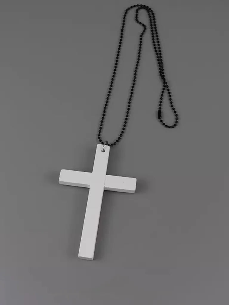 Cool Erya ダークウッドレッドクロスネックレスビッグセーターチェーンサブカルチャーゴシック修道女アクセサリーロリータ NOCTONE