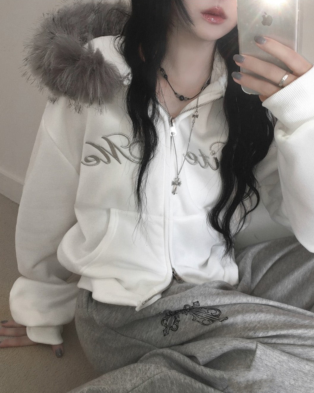 ファーフードジャケット NOCTONE