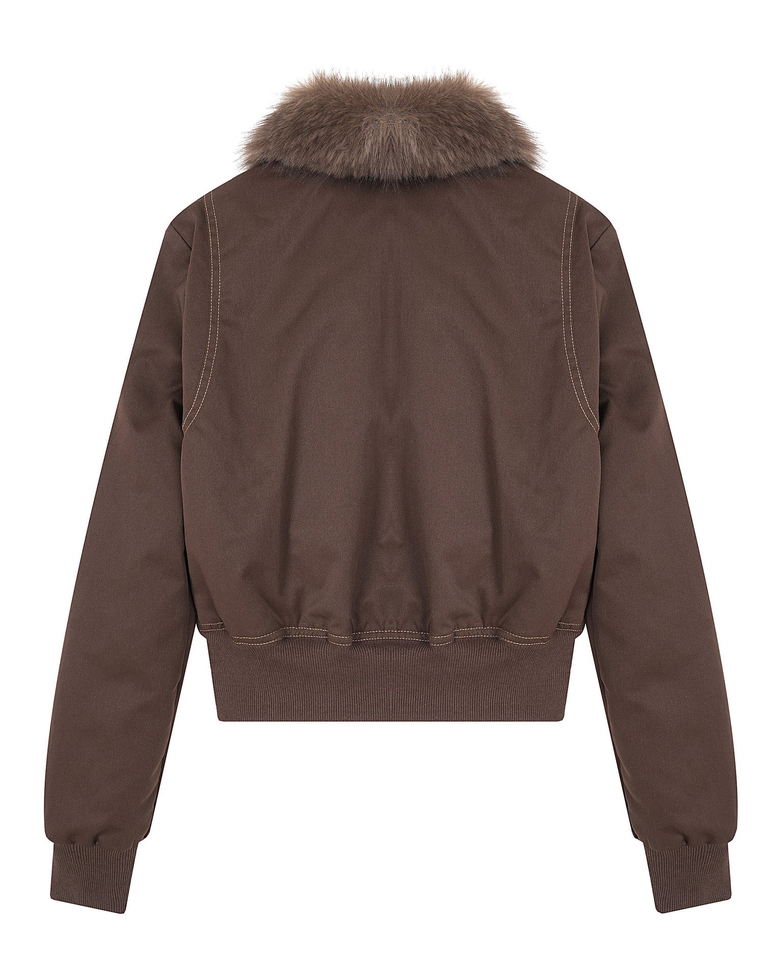 Fudge Pink 25秋季New美式复古个性分割设计宽松毛领夹克外套 NOCTONE