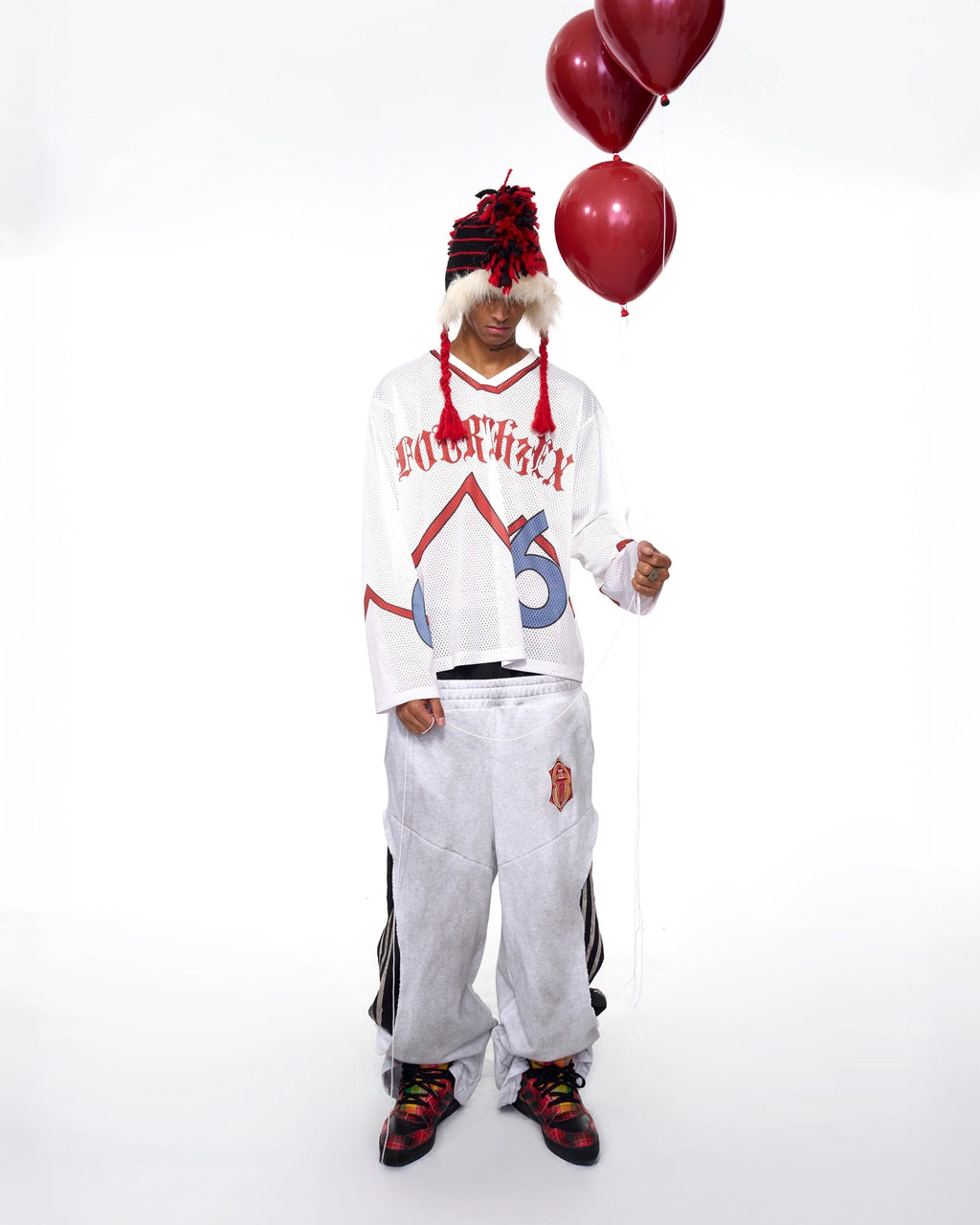 Elastic Waist Straight Pants