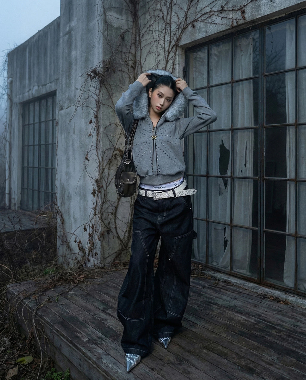 London Blitz Fur Hoodie