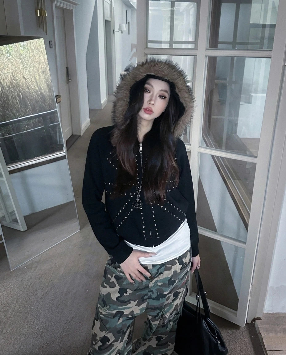 London Blitz Fur Hoodie