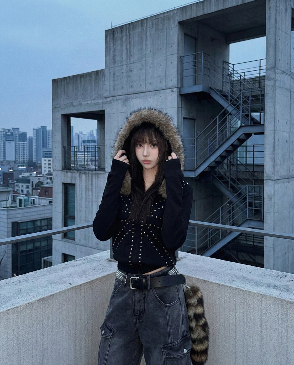 London Blitz Fur Hoodie