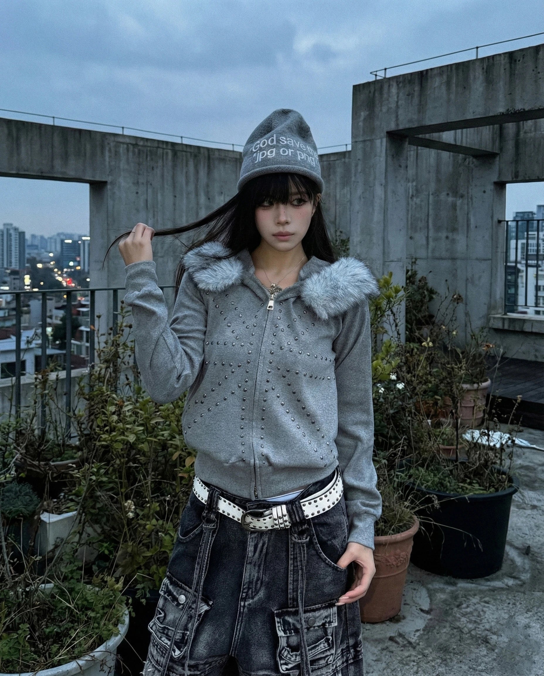 London Blitz Fur Hoodie