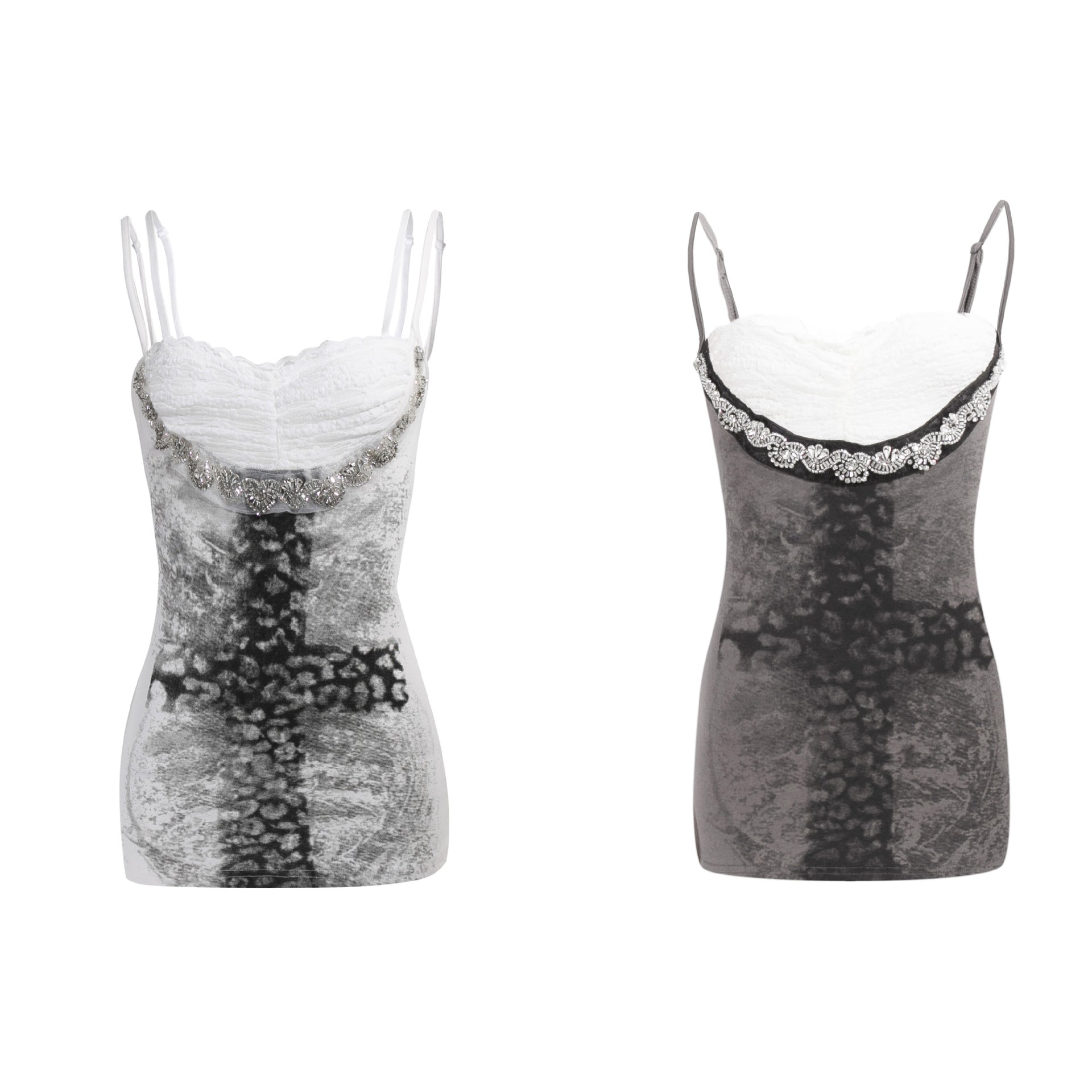 ファッジピンク 2025 夏新アメリカンレトロホットガールパーソナライズキャミソール NOCTONE