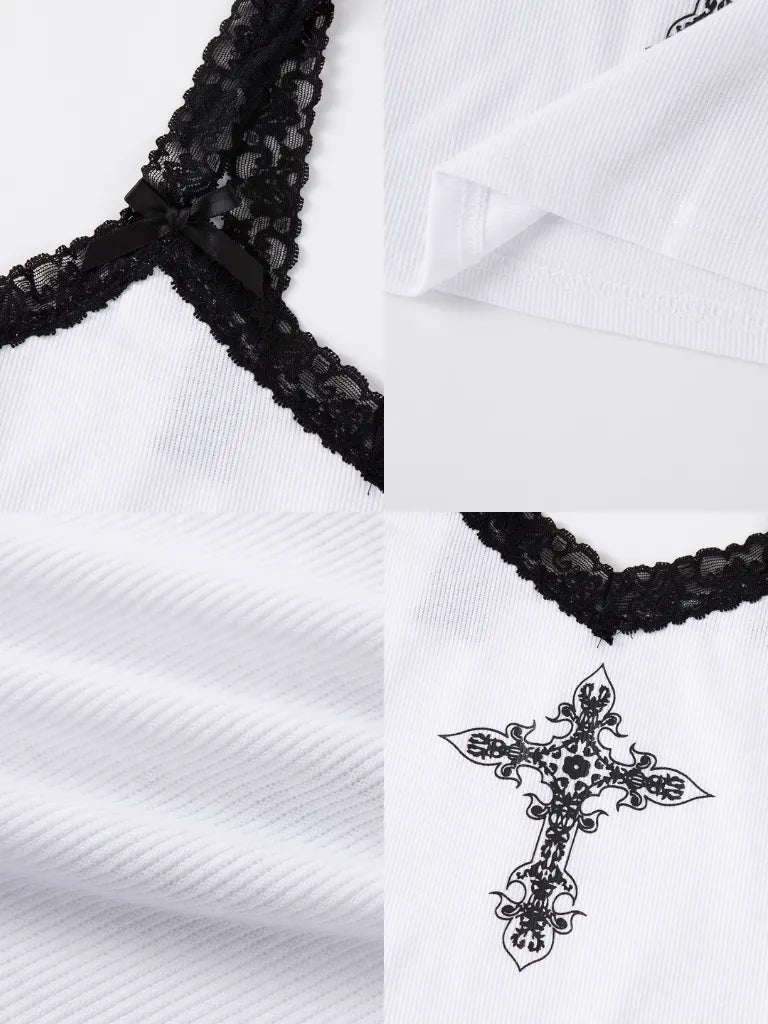 ゴシッククロス・レースリブキャミ NOCTONE